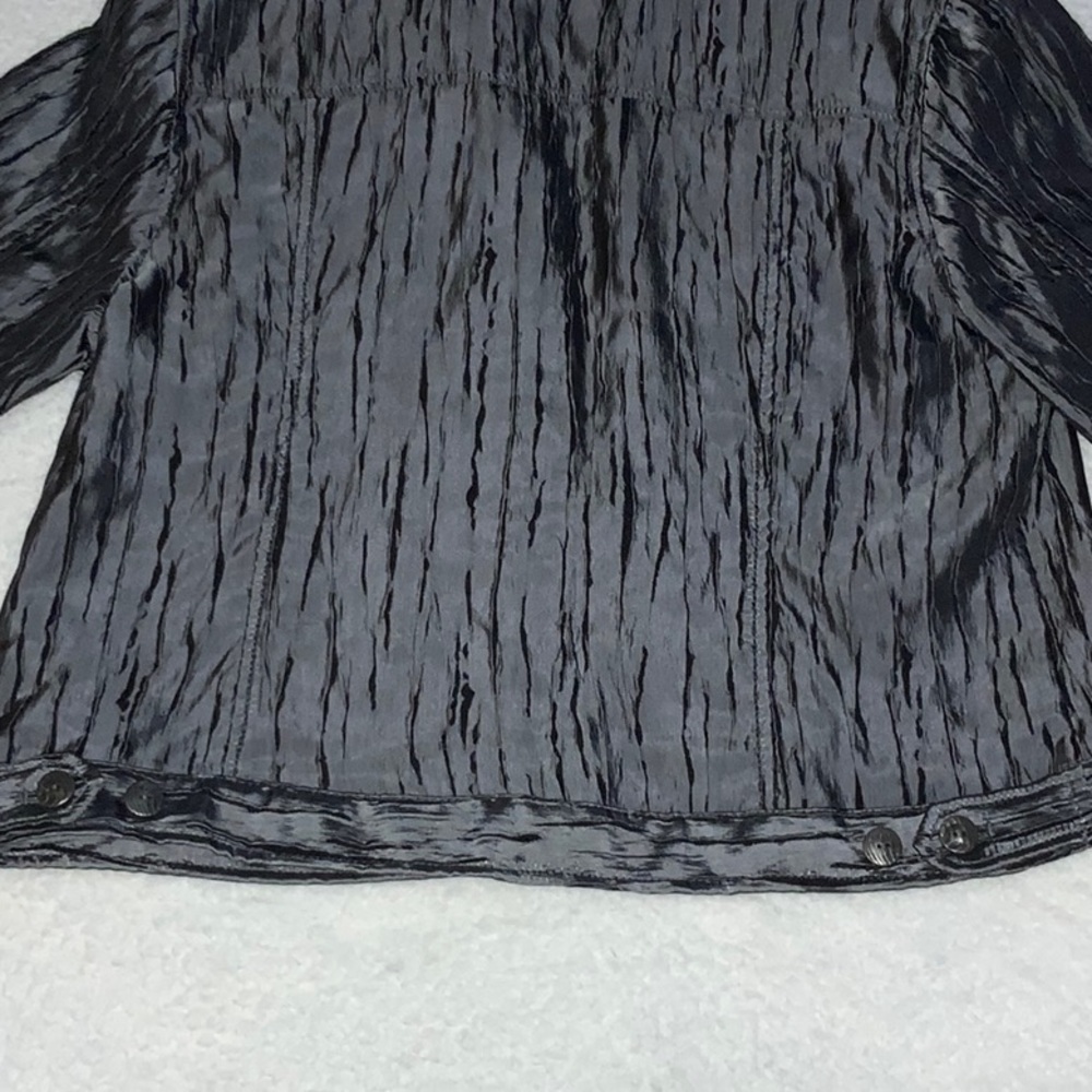 Ruby Rd. - Grey & Black Lightweight Button Down J… - image 6